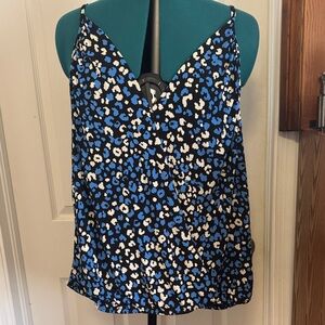 Stylish Black and Blue Patterned Camisole